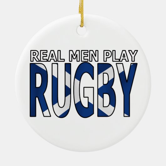 Real Mannen play Rugby Scotland Keramisch Ornament (Achterkant)