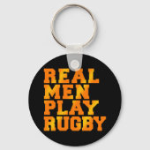 Real Mannen Play Rugby Sleutelhanger (Voorkant)