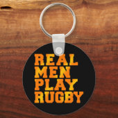 Real Mannen Play Rugby Sleutelhanger (Voorkant)