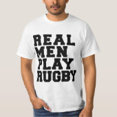Real Mannen Play Rugby T-shirt (Voorkant)