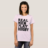 Real Mannen Play Rugby T-shirt (Voorkant volledig)