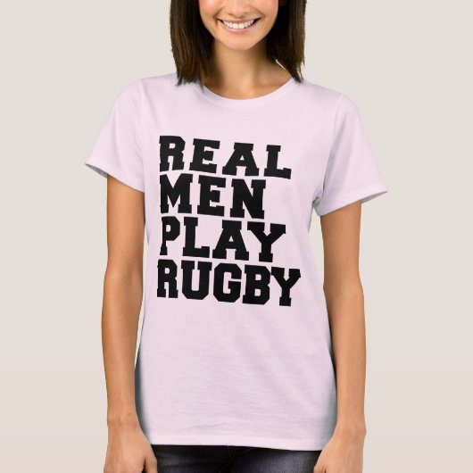 Real Mannen Play Rugby T-shirt (Voorkant)