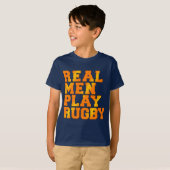 Real Mannen Play Rugby T-shirt (Voorkant volledig)