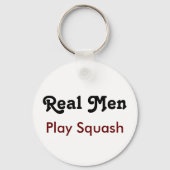 Real Mannen Play Squash Sleutelhanger (Voorkant)