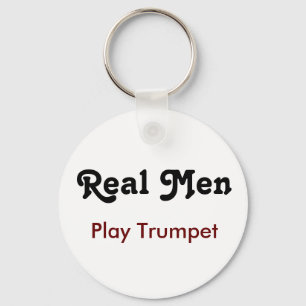 Real Mannen Play Trumpet Sleutelhanger