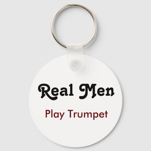 Real Mannen Play Trumpet Sleutelhanger (Voorkant)