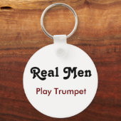 Real Mannen Play Trumpet Sleutelhanger (Voorkant)