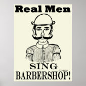 Real Mannen Sing Barbershop Poster (Voorkant)