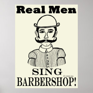 Real Mannen Sing Barbershop Poster