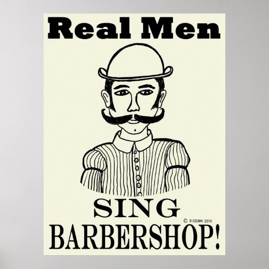 Real Mannen Sing Barbershop Poster (Voorkant)