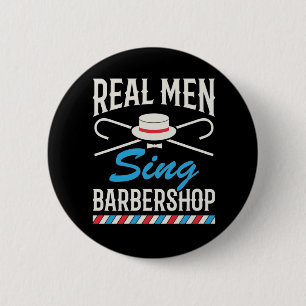 Real Mannen Sing Barbershop Quartet Singer Ronde Button 5,7 Cm