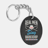 Real Mannen Sing Barbershop Quartet Singer Sleutelhanger (Voorkant Links)