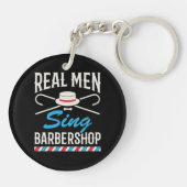 Real Mannen Sing Barbershop Quartet Singer Sleutelhanger (Achterkant)