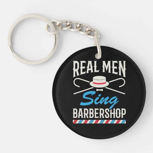 Real Mannen Sing Barbershop Quartet Singer Sleutelhanger (Voorkant)