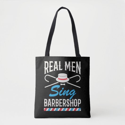 Real Mannen Sing Barbershop Quartet Singer Tote Bag (Voorkant)