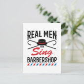 Real Mannen Sing Barbershop Singer Briefkaart (Staand voorkant)
