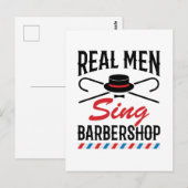 Real Mannen Sing Barbershop Singer Briefkaart (Voorkant / Achterkant)