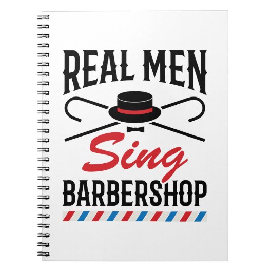 Real Mannen Sing Barbershop Singer Notitieboek (Voorkant)