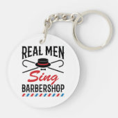Real Mannen Sing Barbershop Singer Sleutelhanger (Achterkant)
