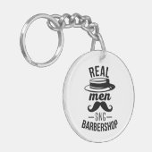 Real Mannen Sing Barbershop Sleutelhanger (Voorkant Links)