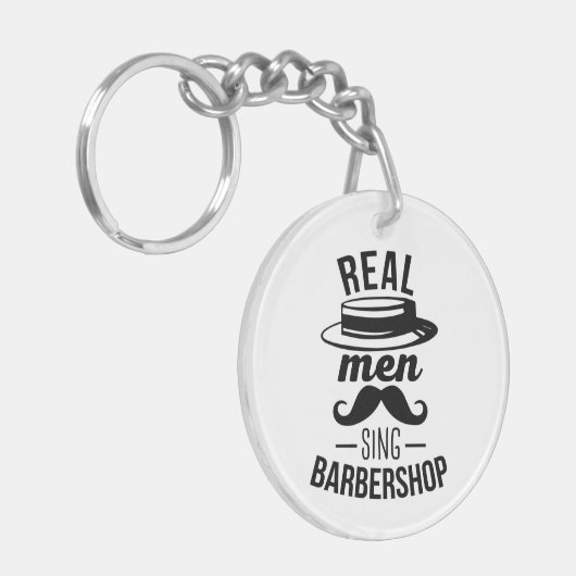Real Mannen Sing Barbershop Sleutelhanger (Voorkant Links)