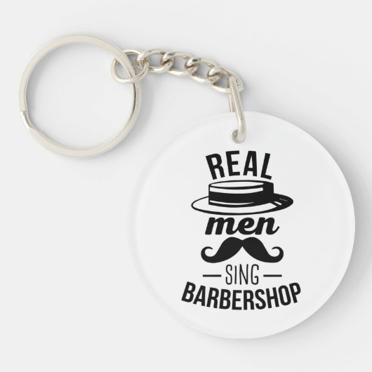Real Mannen Sing Barbershop Sleutelhanger (Voorkant)