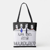 Real Mannen Sing Barbershop Tote Bag (Achterkant)