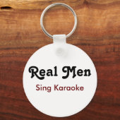 Real Mannen Sing Karaoke Sleutelhanger (Voorkant)