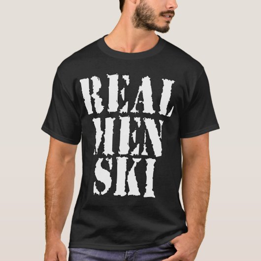 Real Mannen Ski T-shirt (Voorkant)