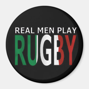 Real Mannen Spelen Rugby Italië Magneet