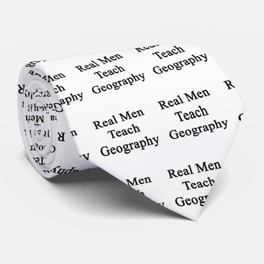 Real Mannen Teach Geography Stropdas (Opgerold)
