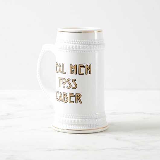 Real Mannen Toss Caber Bierpul (Voorkant links)
