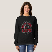 Real Men Love Cats Stylish Bold Graphic Trui (Voorkant volledig)