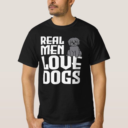 Real men love dogs t-shirt (Voorkant)