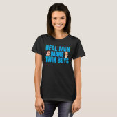 Real Men Make Twin Boys Funny Mothers Day Twin Fat T-shirt (Voorkant volledig)