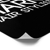 Real Men Marry Hair Stylists Funny Hairdresser Bab Poster (Hoek)