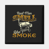 Real Men Smell Like Smoke - Pitmaster Bbq Smoker G Magneet (Voorkant)