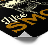 Real Men Smell Like Smoke - Pitmaster Bbq Smoker G Poster (Hoek)