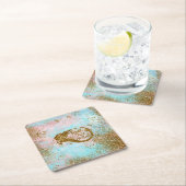 Real Mermaid Life - Glitter Gold Mermaid Kartonnen Onderzetters (Insitu)