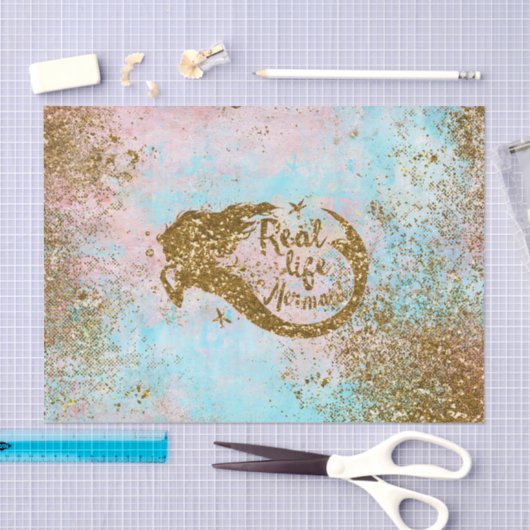 Real Mermaid Life - Glitter Gold Mermaid Tissuepapier (Craft)