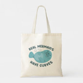 Real Mermaids hebben curven Tote Bag (Achterkant)