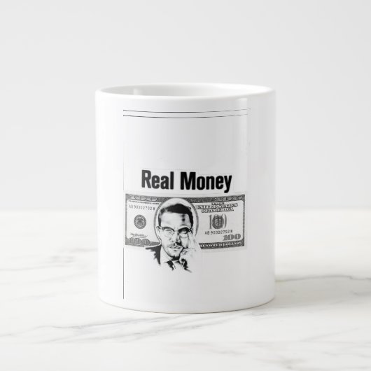 Real money grote koffiekop (Voorkant)
