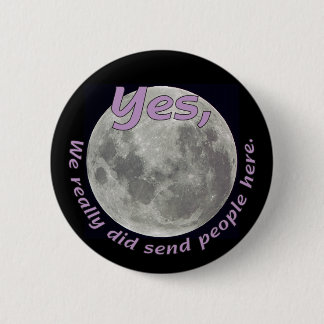 Real Moon Landing-knop Ronde Button 5,7 Cm