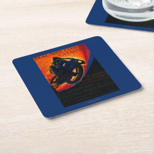 Real Moto Club  PosterEurope Kartonnen Onderzetters (Schuin)