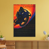 Real Moto Club Vintage PosterEurope Canvas Afdruk (Insitu (Woonkamer))