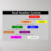 Real Number System Wiskunde Poster (Voorkant)