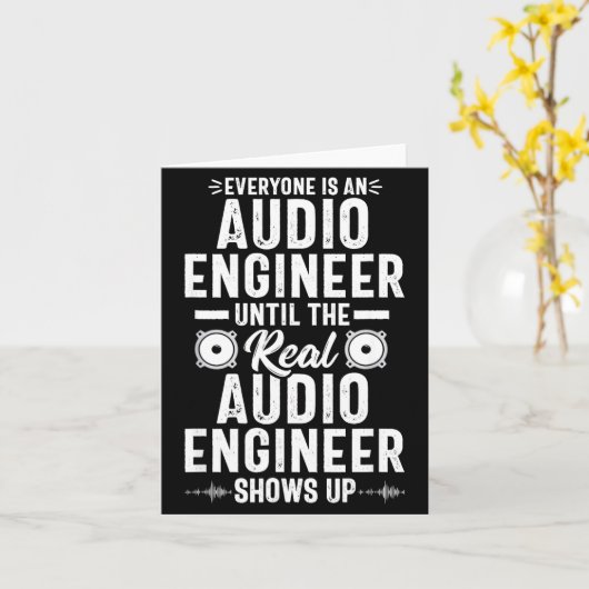 Real O Engineer Sound Engineering Funny Quote  Kaart (Gele Bloem)