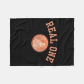 Real One Penny Rip, Funny Coin Memorial,cent Retir Fleece Deken (Voorkant (Horizontaal))