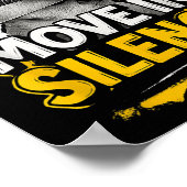 Real Ones Move In Silence Money Quote Urban  Poster (Hoek)