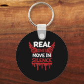 Real Ones Move In Silence Money Quote Urban  Sleutelhanger (Voorkant)